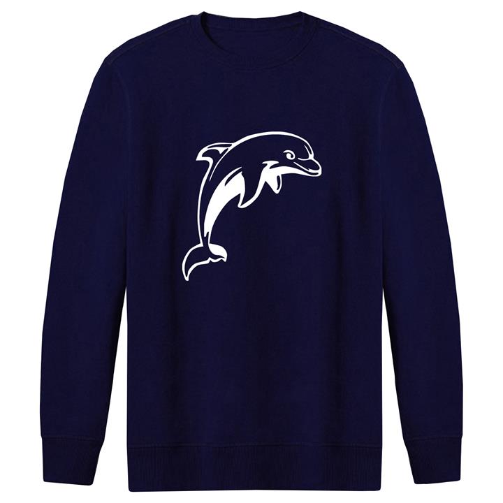 سویشرت مردانه طرح دلفین کد F04 رنگ سرمه ای